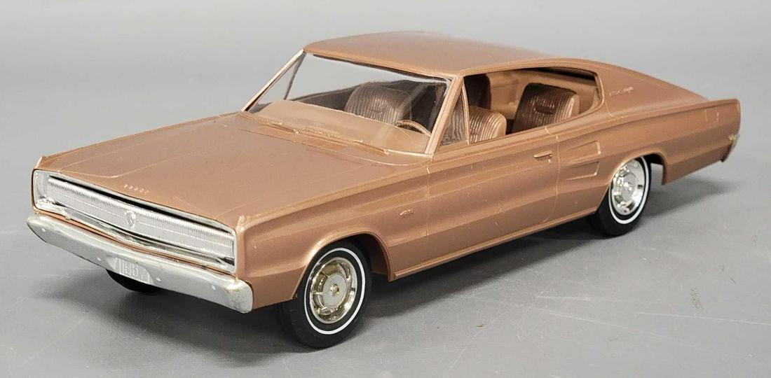 1967 cinnamon metallic Dodge Charger dealer promo coaster car (1 of 7)