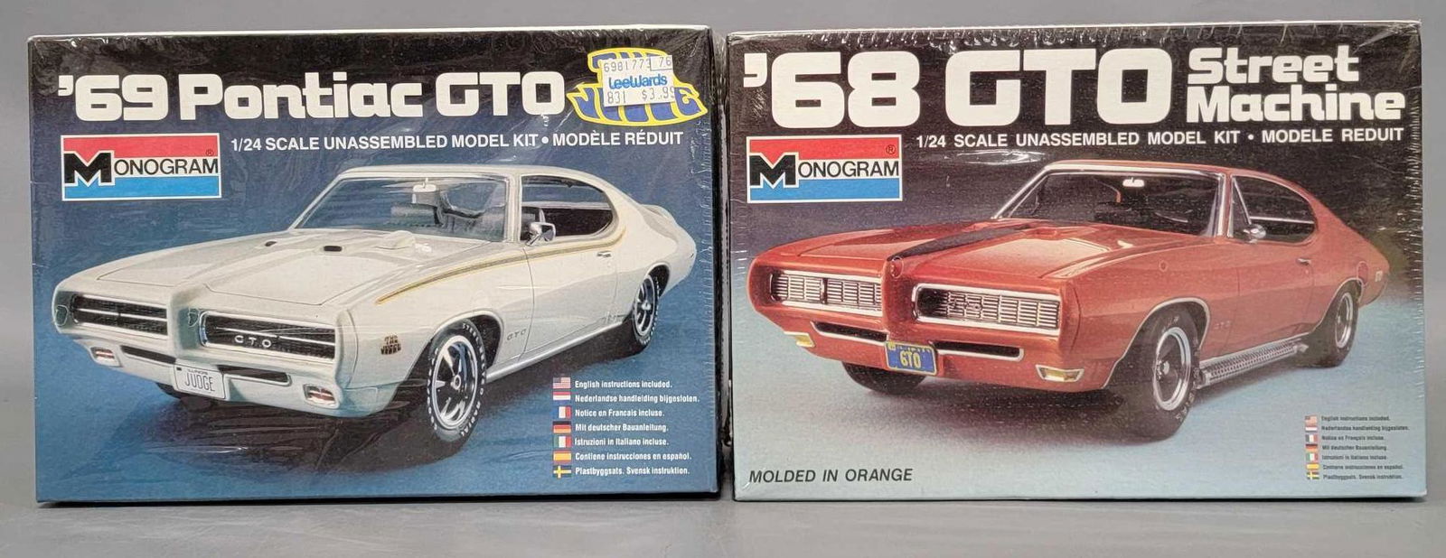 Two Monogram 1/24 scale Pontiac GTO model kits factory sealed (1 of 5)