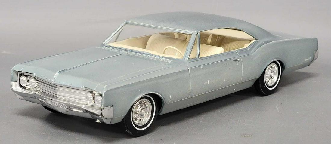 1965 silver blue Oldsmobile 88 dealer promo coaster car (1 of 7)
