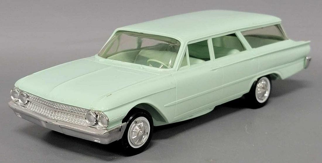Hubley 1962 light green Ford Country Sedan wagon dealer promo coaster car (1 of 8)