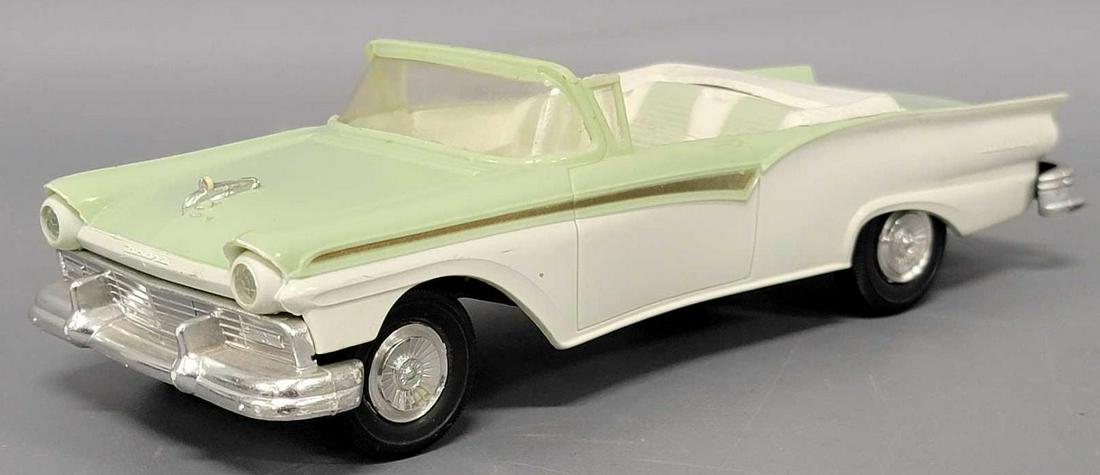AMT 1957 two tone Ford Fairlane convertible dealer promo coaster car (1 of 8)