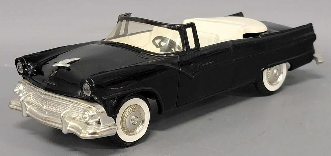 AMT 1955 black Ford Fairline Sunliner convertible dealer promo friction car (1 of 7)