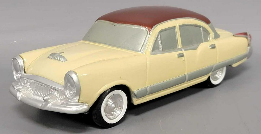 1954 1955 Kaiser Manhattan Banthrico dealer promo coaster metal car bank (1 of 7)