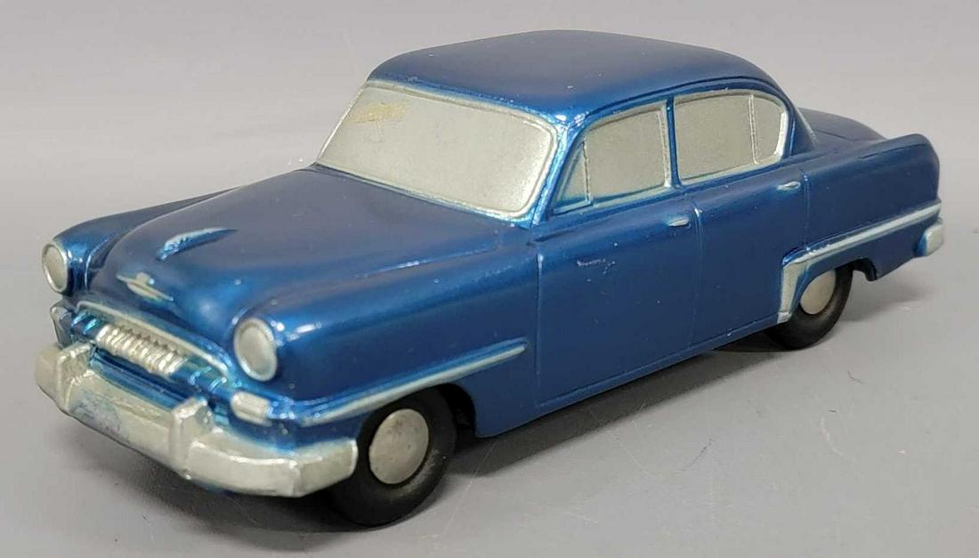 1953 dark blue metallic Plymoutg Banthrico  dealer promo metal car bank (1 of 7)