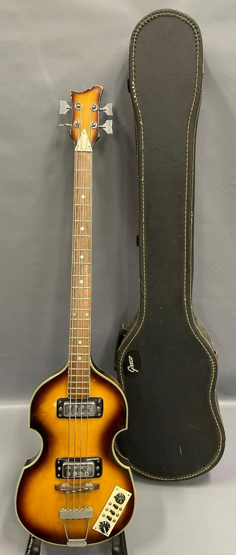 Greco Japanese knockoff bass guitar in hard case (1 of 12)