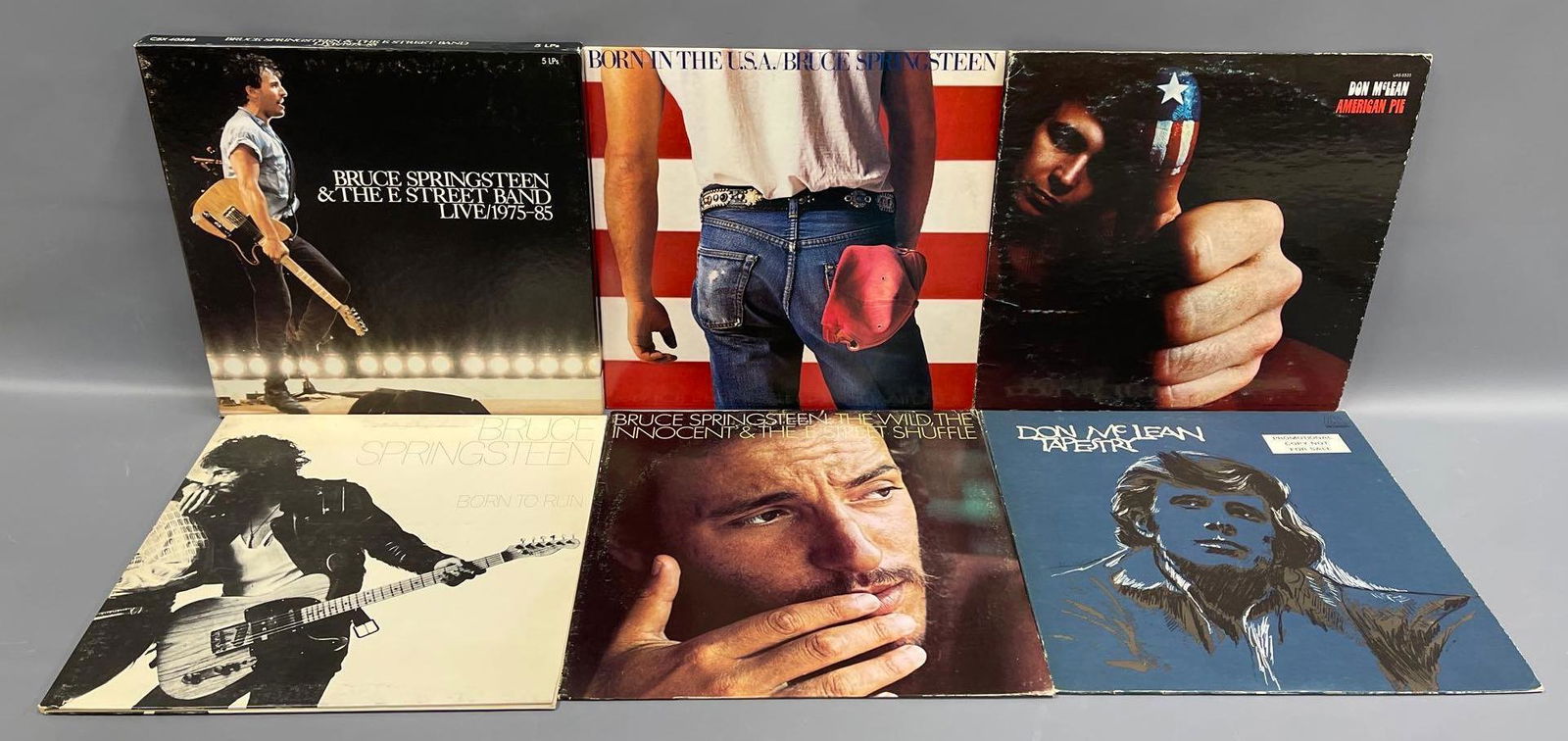 Six Bruce Springsteen and Don McLean LPâ€™s (1 of 9)