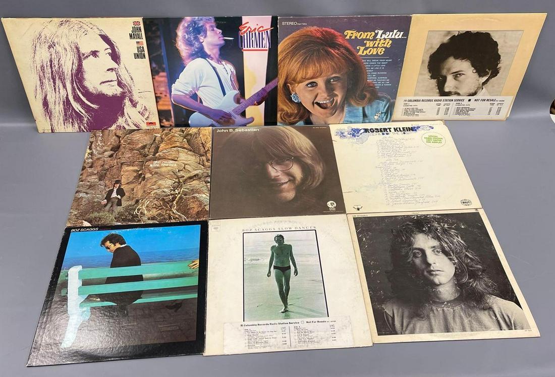 Ten Solo artist LPâ€™s: Ten solo artist LPâ€™s, includes Eric Carmen, From Lulu with love, Boz Scaggs Silk Degrees, Boz Scaggs Slow Dancer, Lee Michaelâ€™s â€œ5th”, Dave Mason Alone Together, John B. Seba