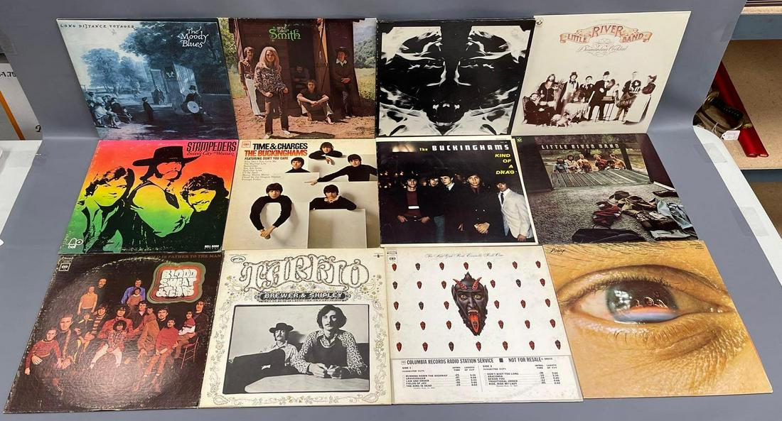 Twelve 1960â€™s and 1970â€™s Band LPâ€™s: Twelve 1960â€™s and 1970â€™s Band LPâ€™s, includes The Moody Blues Long Distance Voyager, a group called Smith, Mott the Hoople Mar Shadows, two Little River bands including Diamantina 