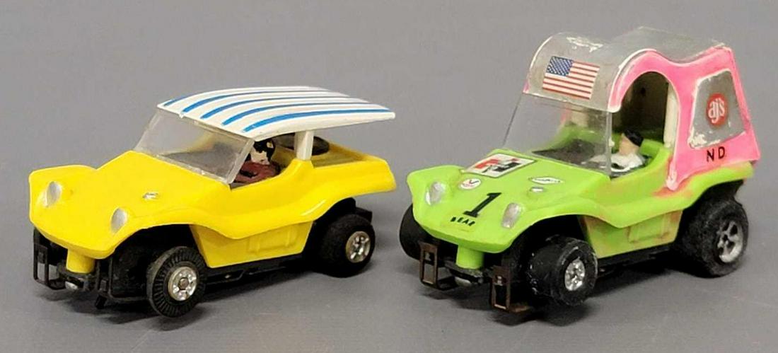 Two Aurora Model Motoring T-Jet dune buggy coupe slot cars (1 of 7)