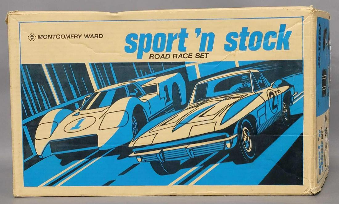 Montgomery Ward Sport 'n Stock 1/32 slot car road race set in OB (1 of 9)