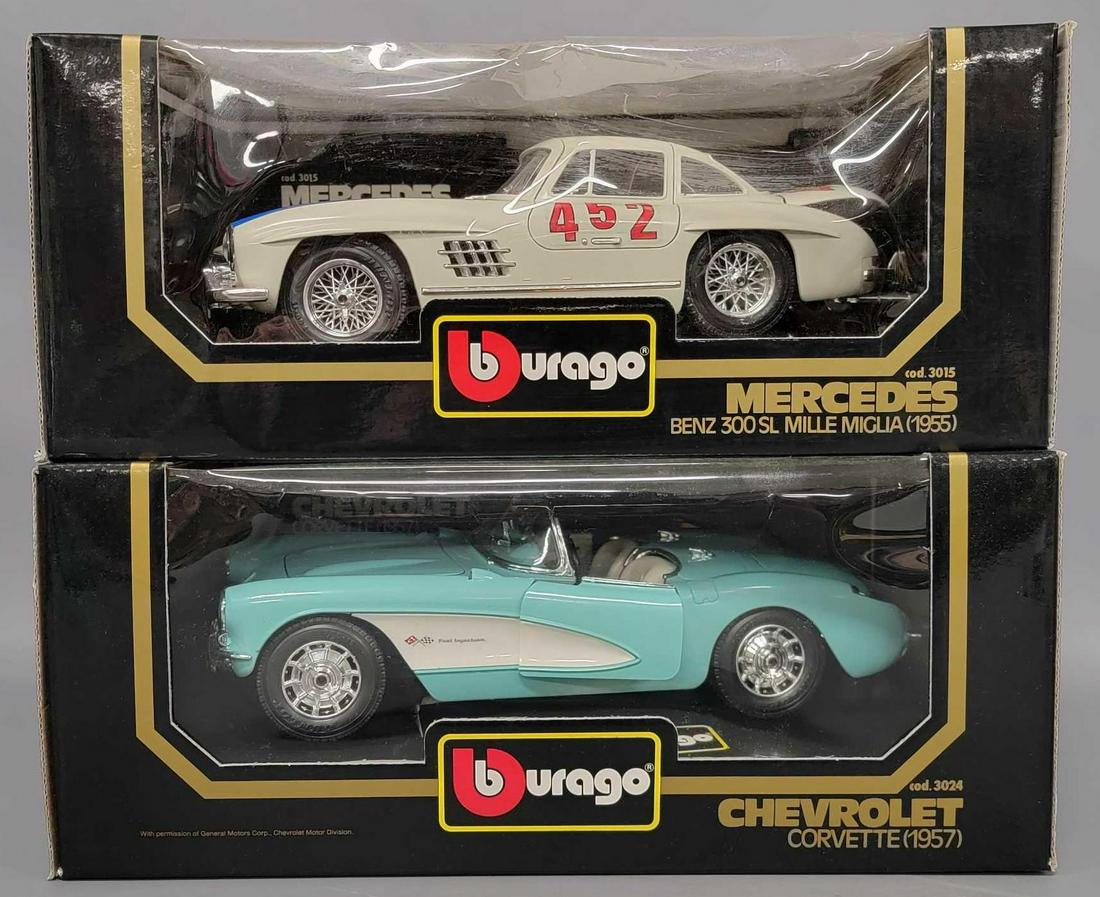 Two Burago 1/18 scale diecast cars in original boxes (1 of 5)