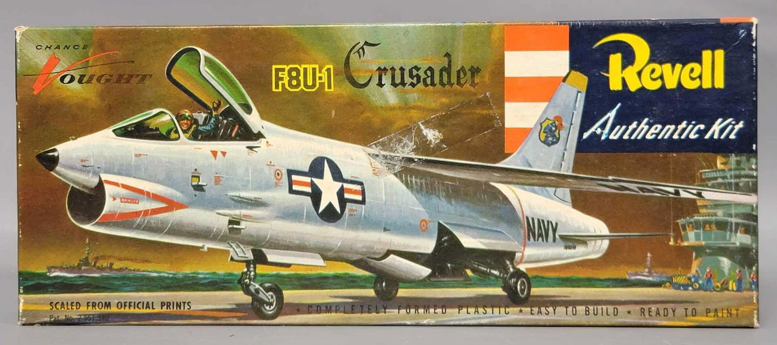 Revell Chance Vought F8U-1 Crusader model kit in a type S original box (1 of 4)
