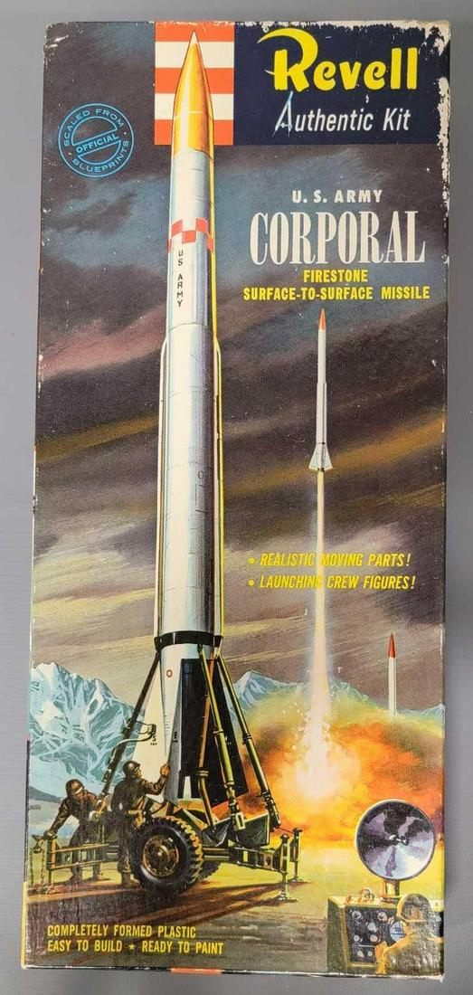 Revell US Army Corporal Firestone surface to surface missile model kit in type S original box (1 of 4)