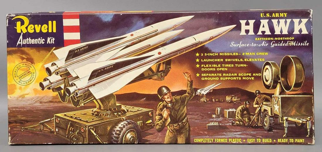 Revell US Army Hawk Raytheon Northrop Guided missile model kit in type S original box (1 of 4)