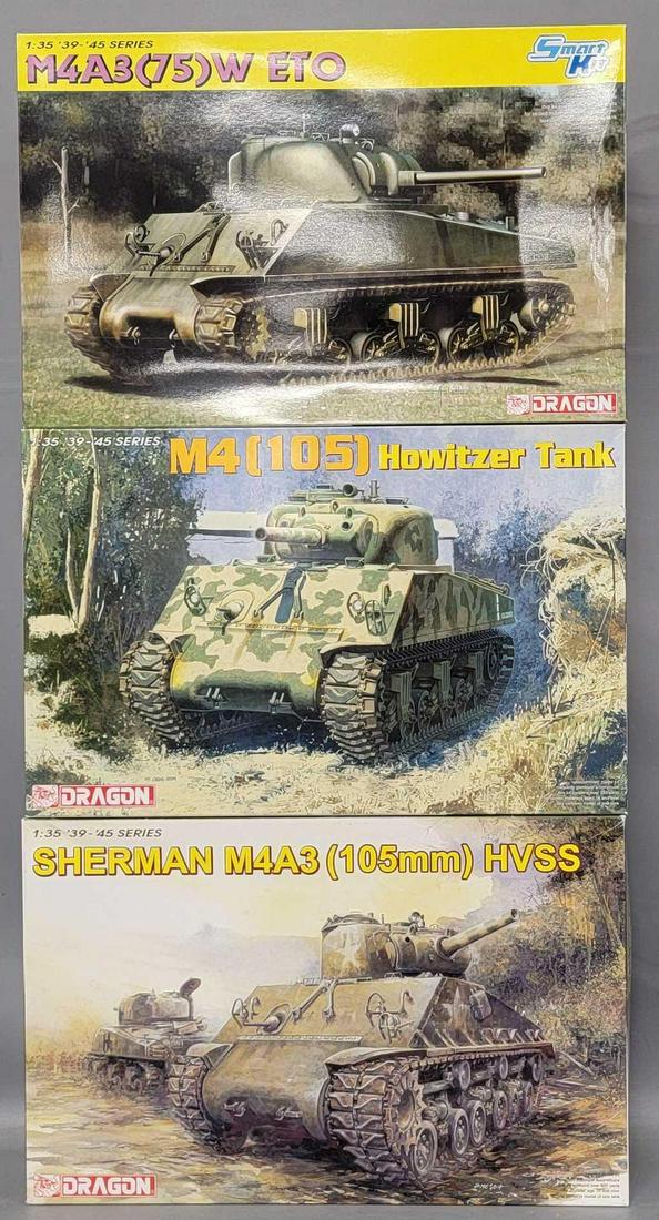 Three Dragon 1/35 scale Military tank model kits in original boxes (1 of 4)