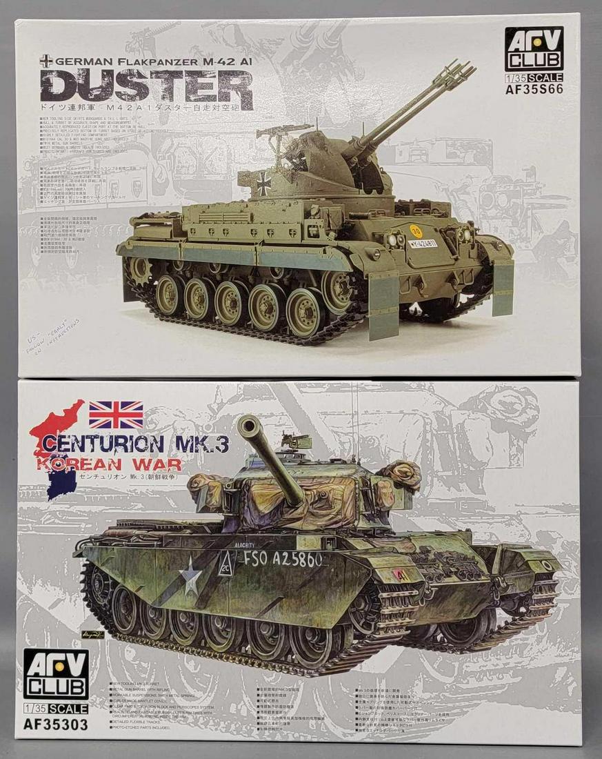 Two AFC Club 1/35 scale tank model kits in original boxes (1 of 3)