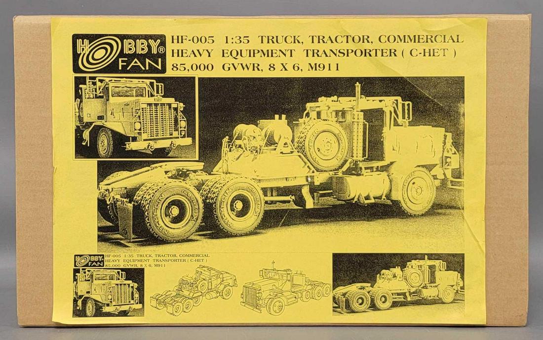 Hobby Fan 1/35 scale Truck Tractor C-HET model kit in original box: Hobby Fan 1/35 scale Truck Tractor C-HET model kit in original box, HF-005 kit appears complete with instructions, box is excellent.