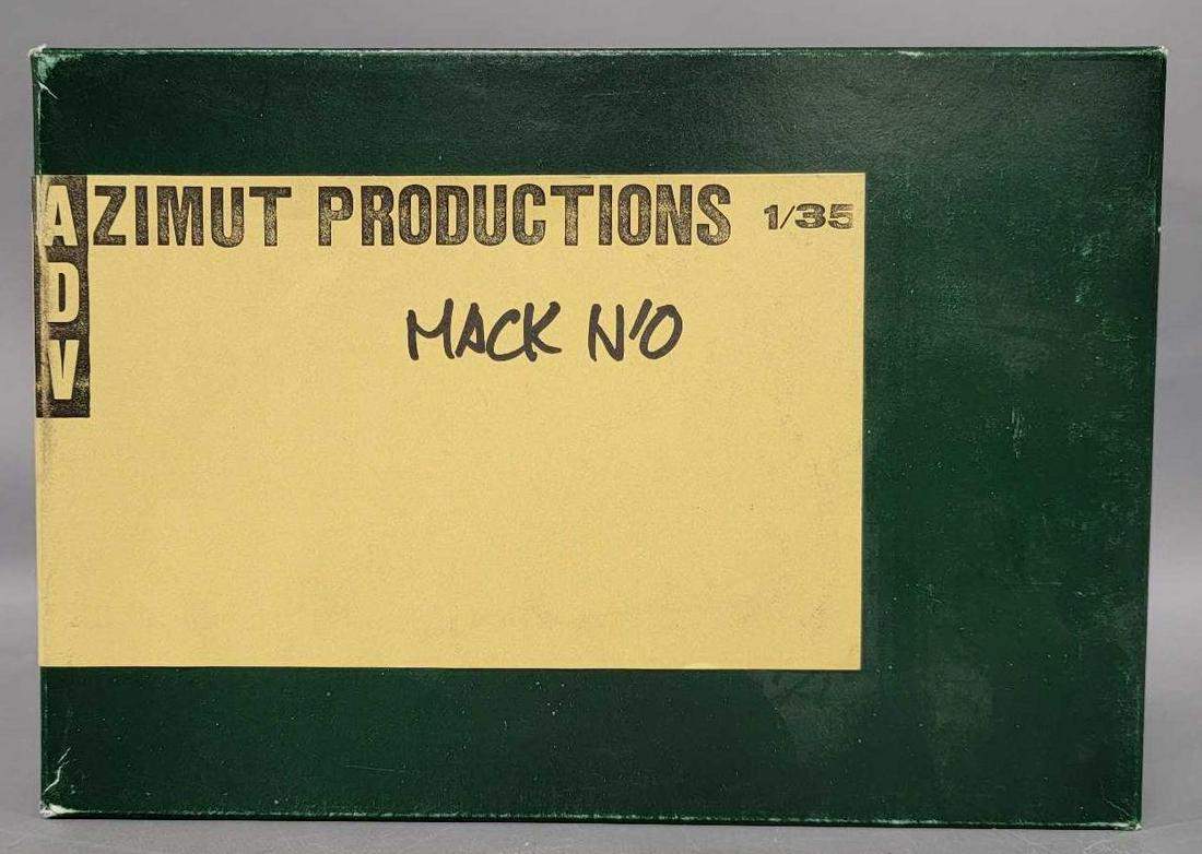 ADV Zimut Productions 1/35 scale Mack No. 6x6 7 1/2 ton resin model kit in original box: ADV Zimut Productions 1/35 scale Mack No. 6x6 7 1/2 ton resin model kit in original box, kit appears complete with instructions, box is hand marked with no visual label like the other had, seems to be