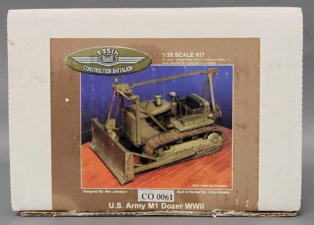 135th Construction Battalion 1/35 scale US Army M1 Dozer WWII model kit in original box (1 of 4)