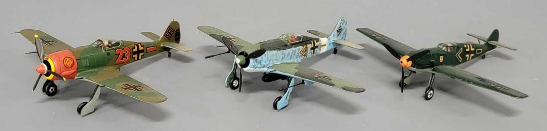 Three vintage built up WWII German model airplanes (1 of 2)
