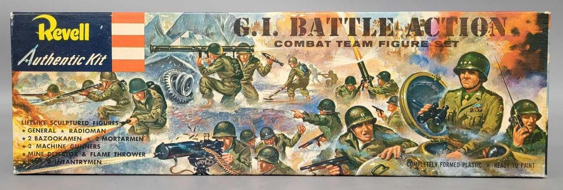 Revell H526 GI Battle Action combat team figure model kit in original box (1 of 4)