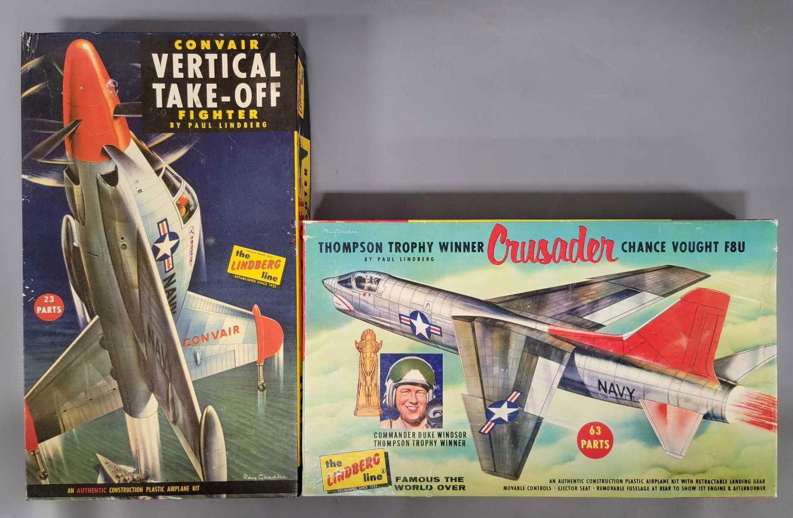 Two Lindberg military jet model kits in original boxes (1 of 5)
