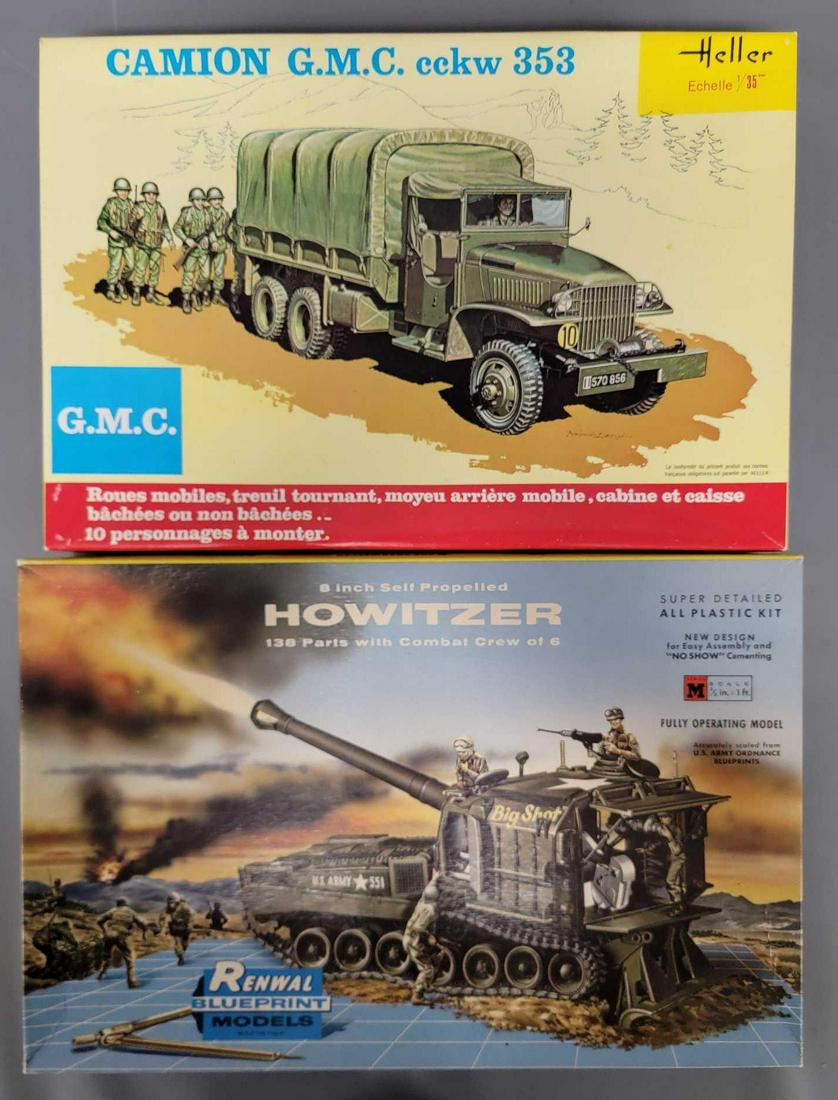 Two mixed maker and scale military model kits in original boxes (1 of 5)