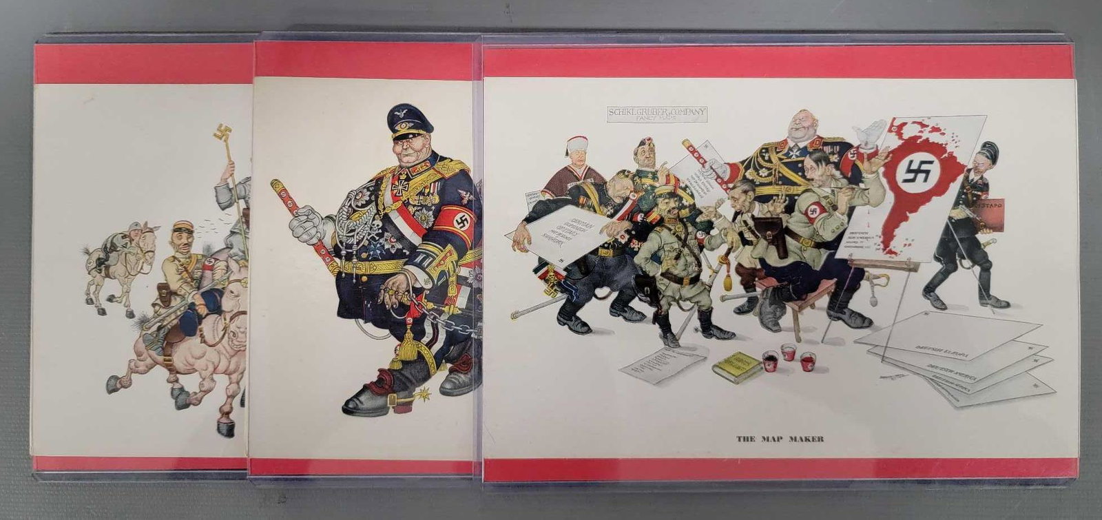 1942 Esquire Esky-Card 6 postcard set by Arthur Szyk: 1942 Esquire Esky-Card 6 postcard set by Arthur Szyk, this is the complete 6 card set from series #6 that was done for Esquire magazine. All cards are in to very good excellent condition and in protec