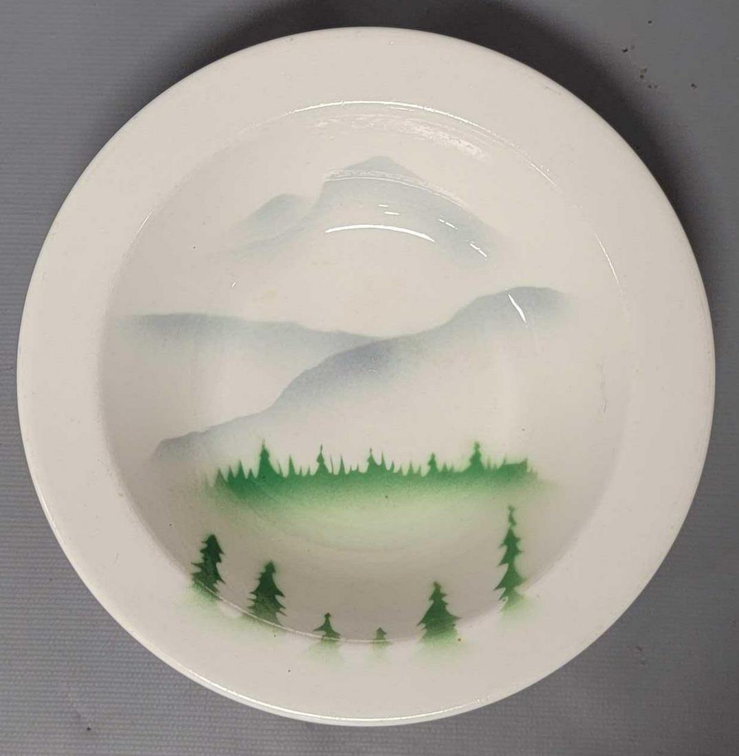Syracuse China Great Northern Railroad "Prairie Mountain Wildflowers" Pattern Cereal Bowl: SYRACUSE CHINA Great Northern Railroad "Prairie Mountain Wildflowers" Pattern Cereal Bowl, bowl is in very good condition, has some light glaze wear at the inside bottom in the white field so
