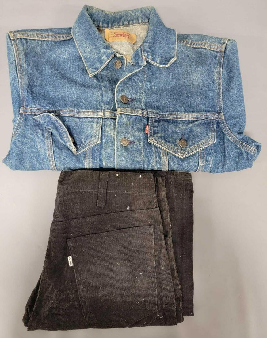 Levis Jean Jacket Men's size 40 regular with new Black corduroy pants: Levis Jean Jacket Men's size 40 regular, jacket is in excellent original condition with no rips or tears, has an excellent unworn neck tag, nice vintage 80s piece, corduroys are new, never worn wi