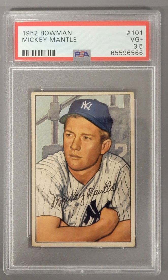 1954 Bowman Mickey Mantle PSA 2.5 (1 of 6)
