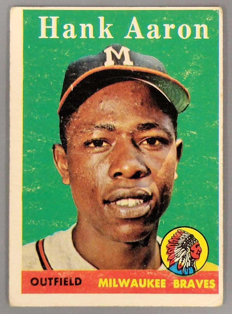 1958 Topps Hank Aaron baseball card #30 (1 of 6)