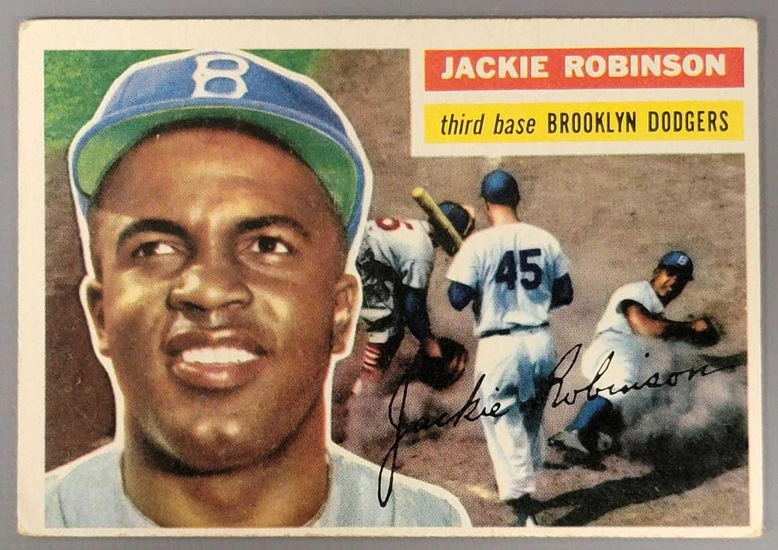 1956 Topps Jackie Robinson baseball card #30 (1 of 6)