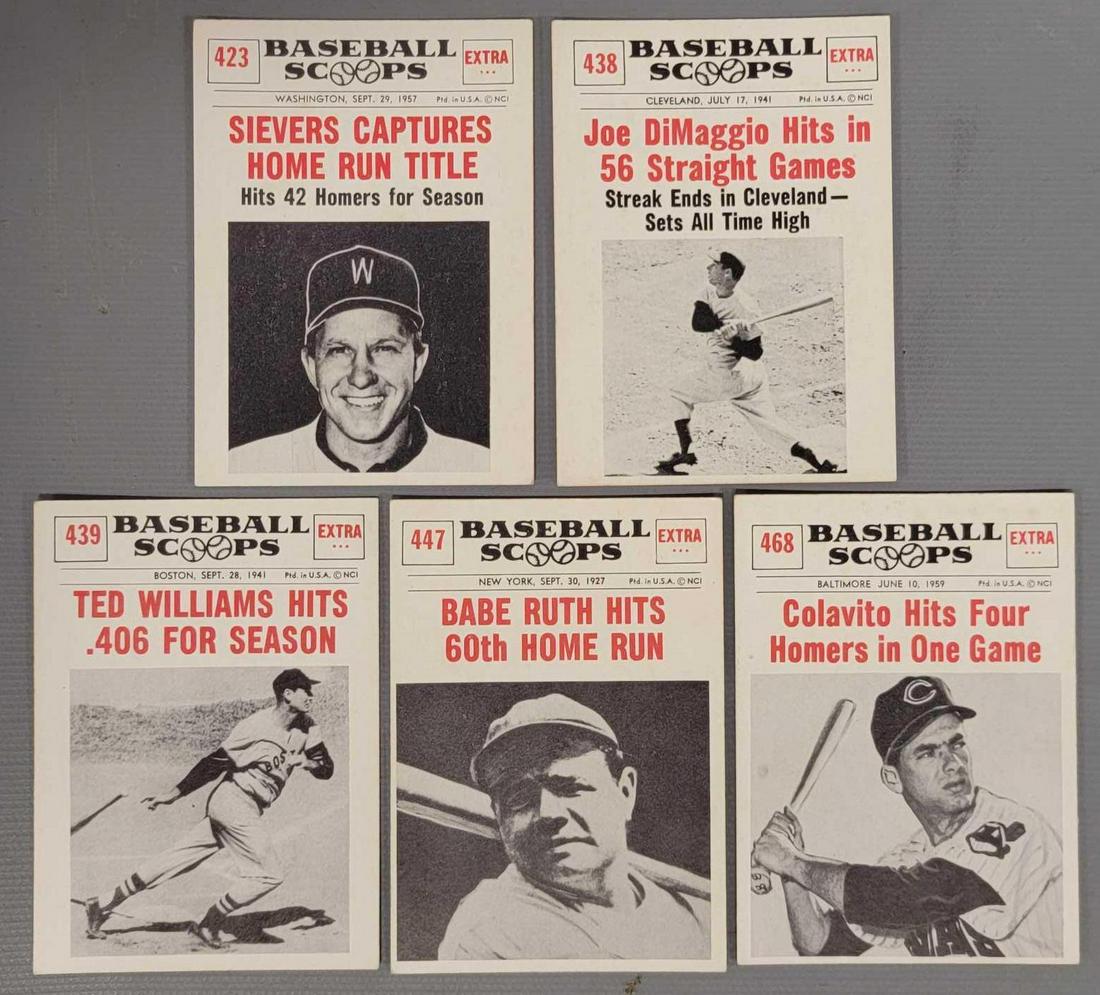 Five 1961 Nu-card Scoops baseball cards (1 of 5)
