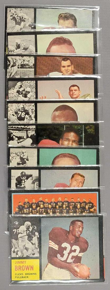 Ten 1962 Topps football cards (1 of 5)