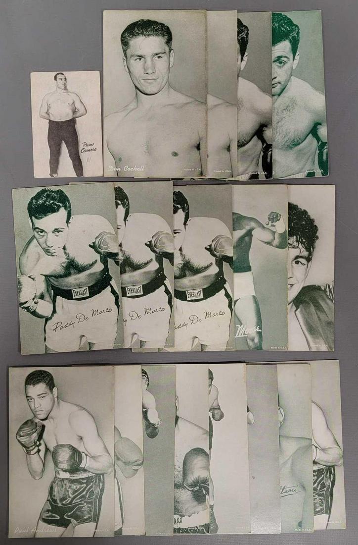 Eighteen 1940s or 50s Boxing Exhibit cards (1 of 4)