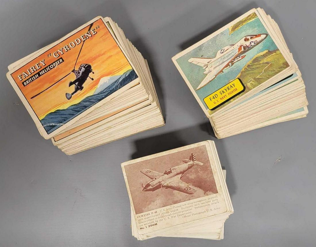 Large Collection of Topps Planes Friend or Foe and Zoom 1940's and 1950's trading cards: Large Collection of Topps Planes Friend or Foe and Zoom 1940's and 1950's trading cards, includes eighty-three 1952 Wings cards, they are numbered between 100 and 200, there are no duplicates 