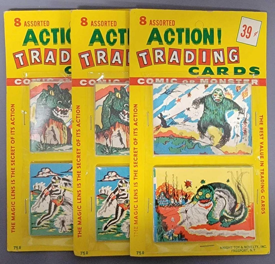 Three Knight Toy & Novelty inc Action! Trading cards on original cards (1 of 4)