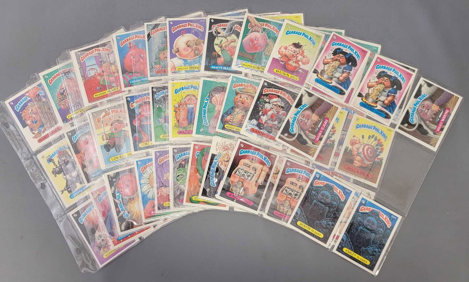 1987 Topps Series 7&8 Garbage Pail Kids GPK cards complete sets near mint: 1987 Topps Series 7&8 Garbage Pail Kids GPK cards complete sets near mint, this is for complete base sets, 251ab - 334ab not all variations, so it has one of each a and one of each b card in the s