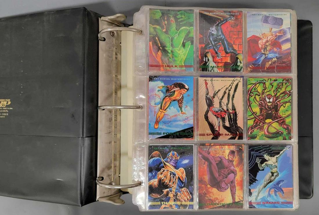 Large binder of Skybox and Valiant early 1990's trading cards (1 of 7)
