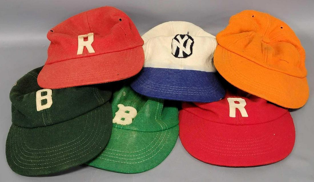 Collection of six vintage Major League Baseball wool caps (1 of 7)