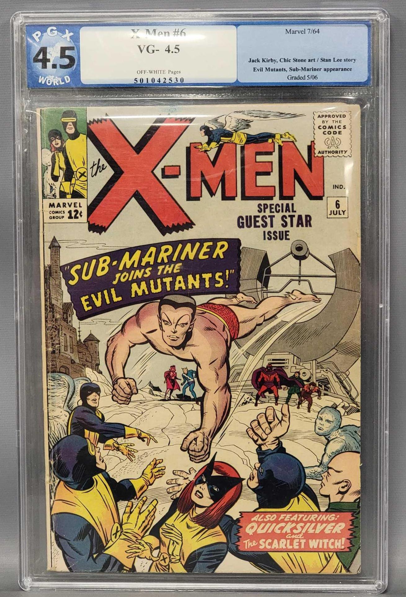Marvel The X-Men #6 Sub-Mariner joins the Evil Mutants PGX 4.5 (1 of 8)