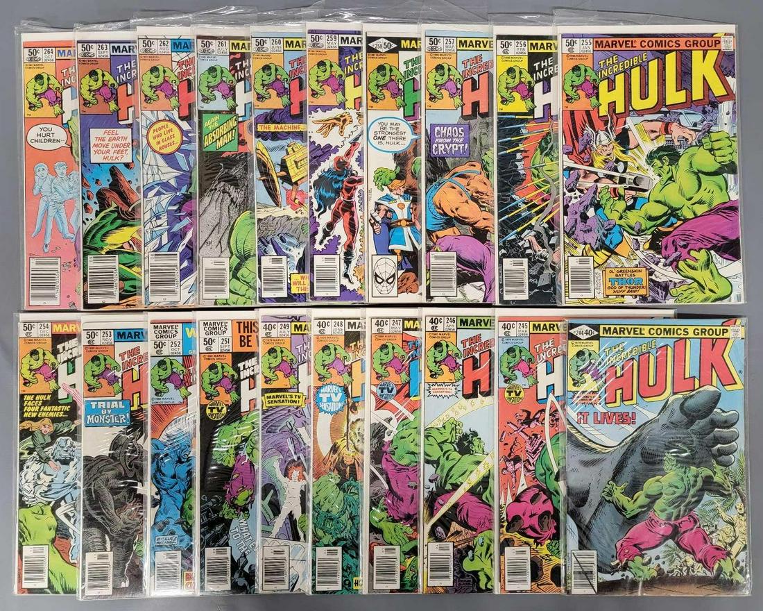 Twenty bronze age Marvel The Incredible Hulk comic books (1 of 5)