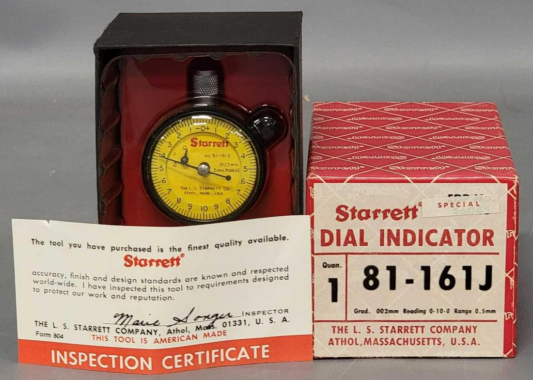 Vintage Starrett Dial Indicator 81-161J in original box (1 of 6)