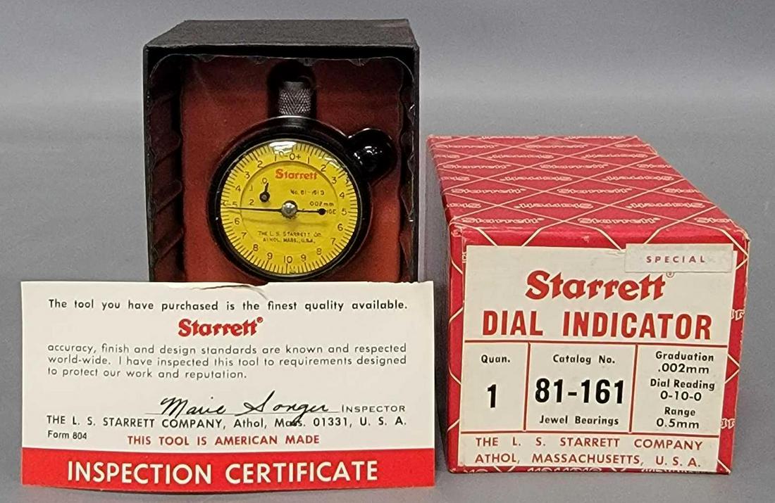 Vintage Starrett Dial Indicator 81-161 in original box (1 of 6)