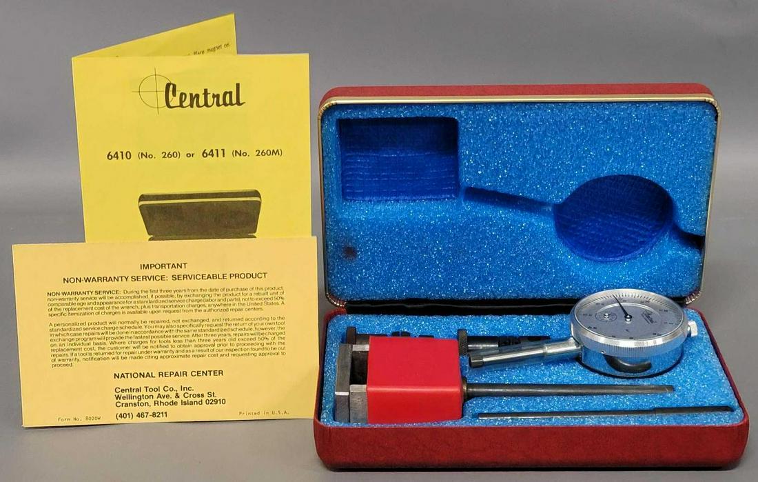Vintage Central Tool Company 6410 range dial indicator set new old stock in original box (1 of 7)