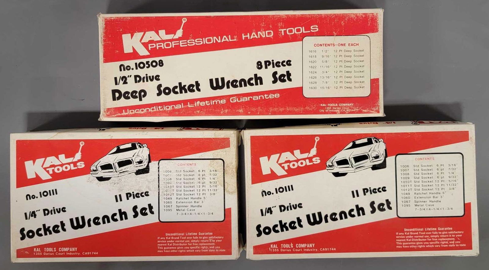 Three Kal Tools Socket Wrench sets new old stock (1 of 7)