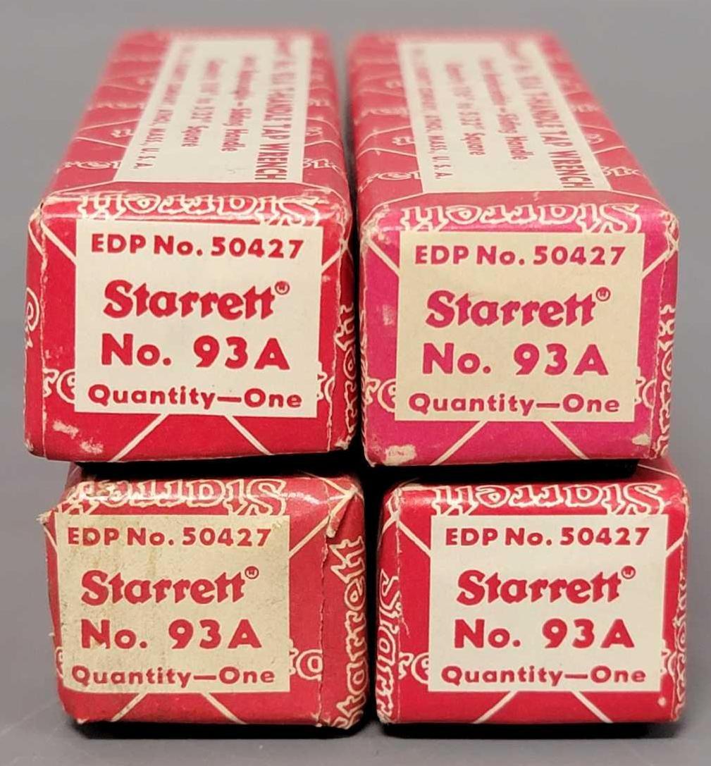 Four vintage Starrett no 93A T-Handle Tap Wrenches 1/16in to 5/32in (1 of 5)