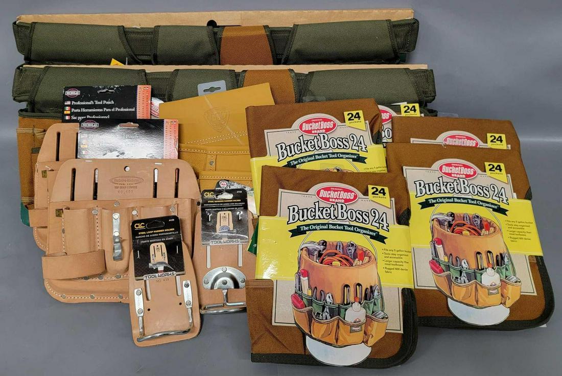 Six Bucket Boss pieces and five leather tool belt items (1 of 5)