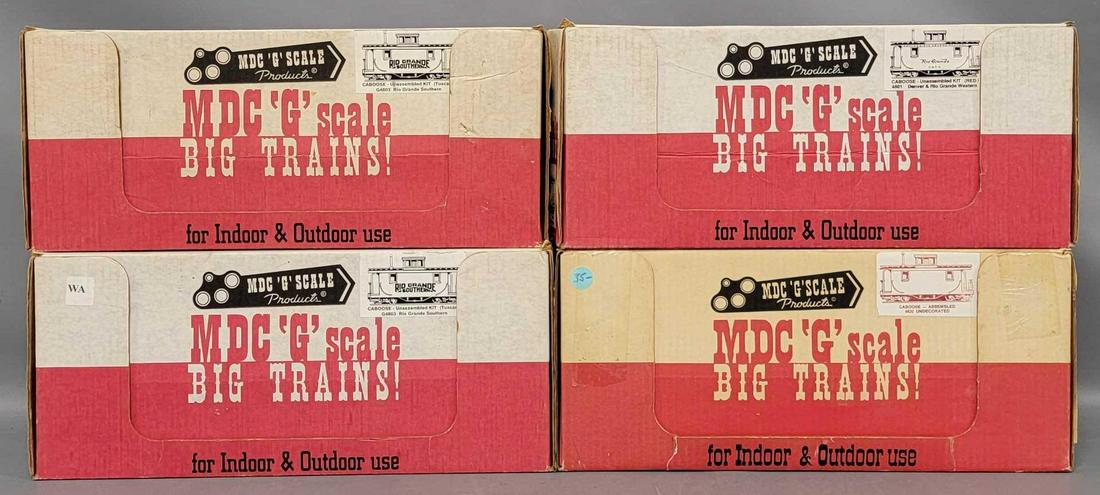 Four MDC Roundhouse G Gauge Caboose Unassembled Kits in original boxes (1 of 7)